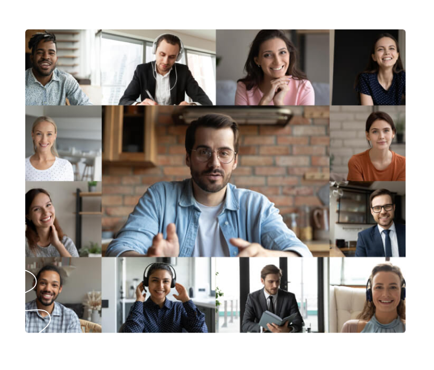 people working in office